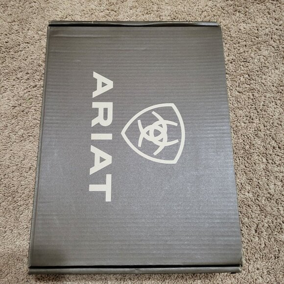 Women Ariat Round Up Wide Square Toe Beduino Brown Turquoise Floral Embossed 9.5 - Picture 14 of 15